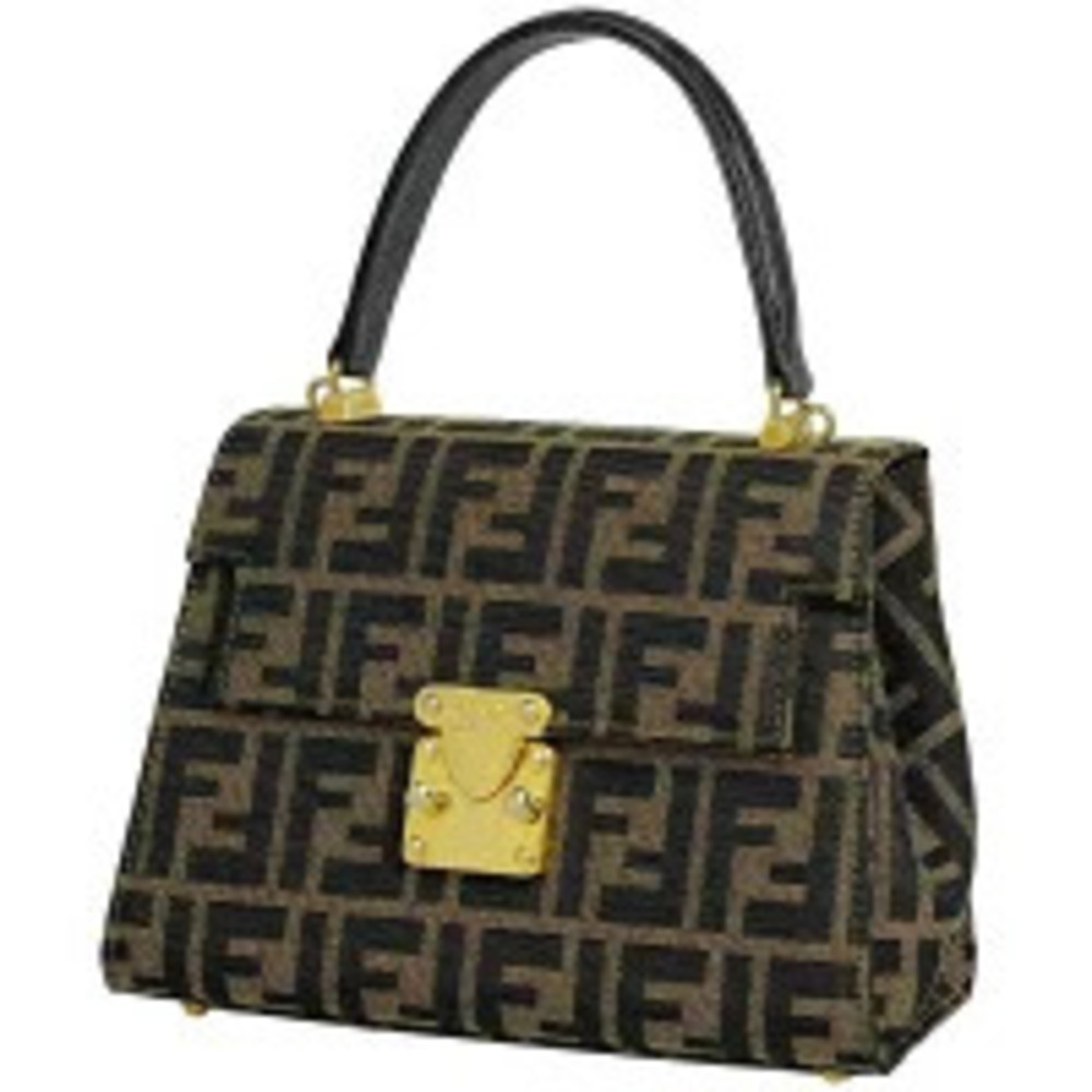 Fendi Zucca Handbag Canvas Brown